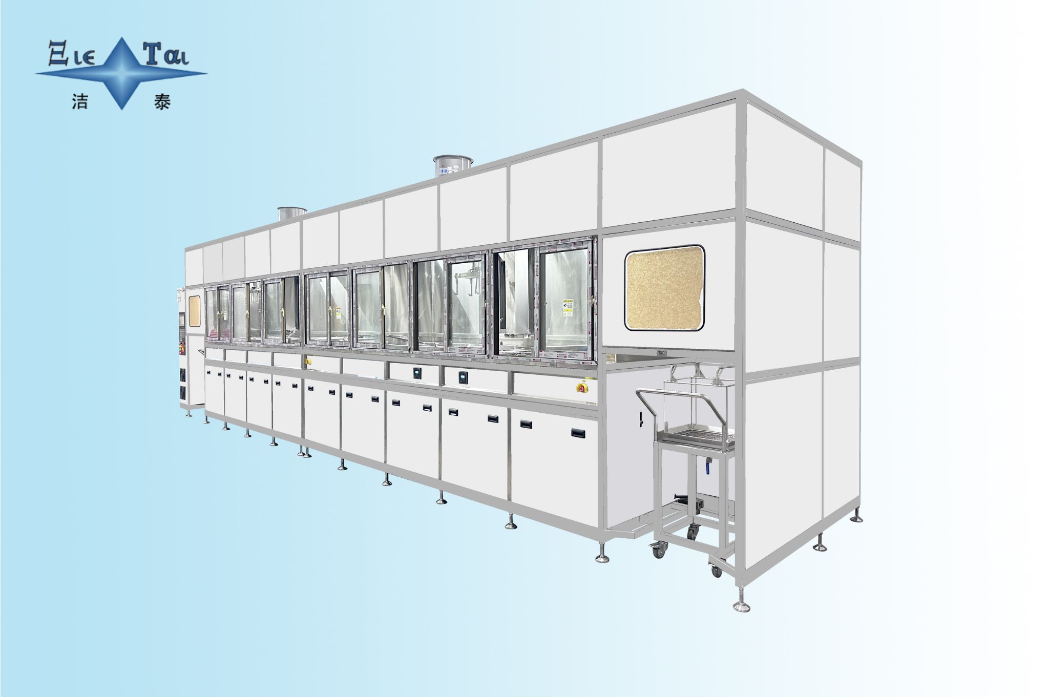 Automatic Environmentally Friendly Ultrasonic Cleaner for Wafer Silicon Wafers